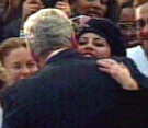 President Bill Clinton huggs Monica Lewinsky